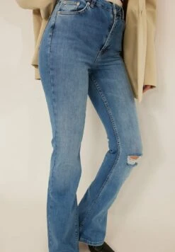 NA-KD Jean Bootcut - Mid Blue
