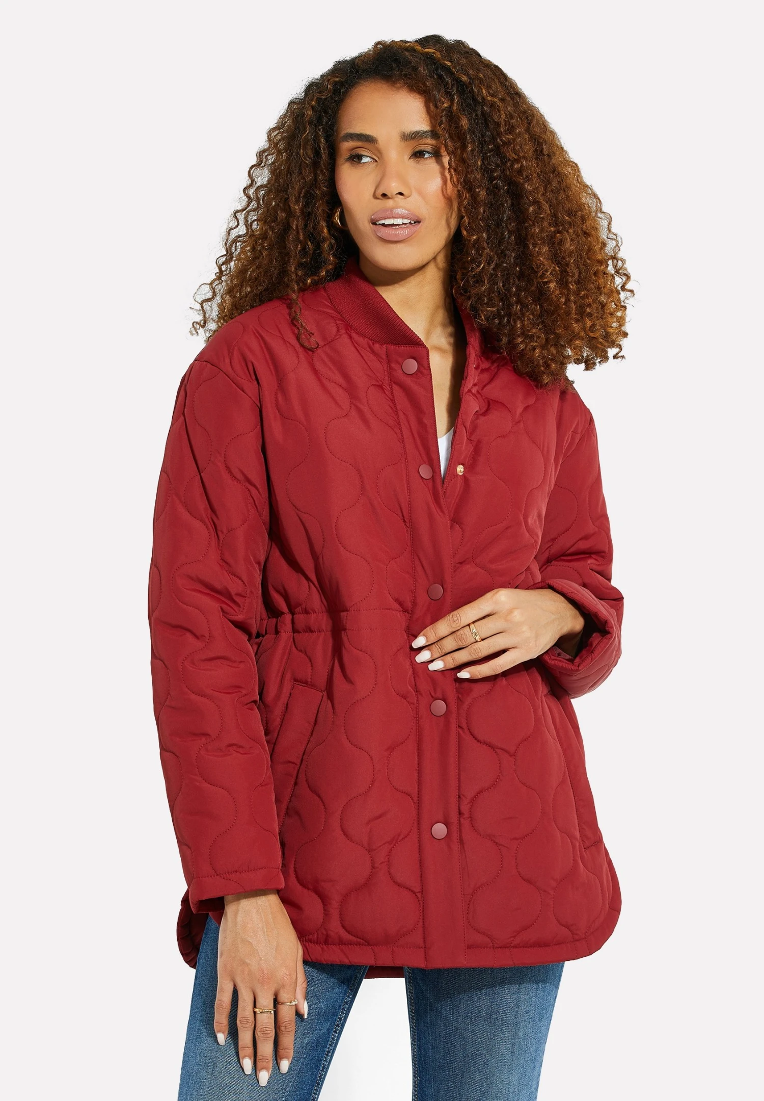 Threadbare Thb - Manteau Court - Dark Red 3 Threadbare Thb - Manteau Court - Dark Red