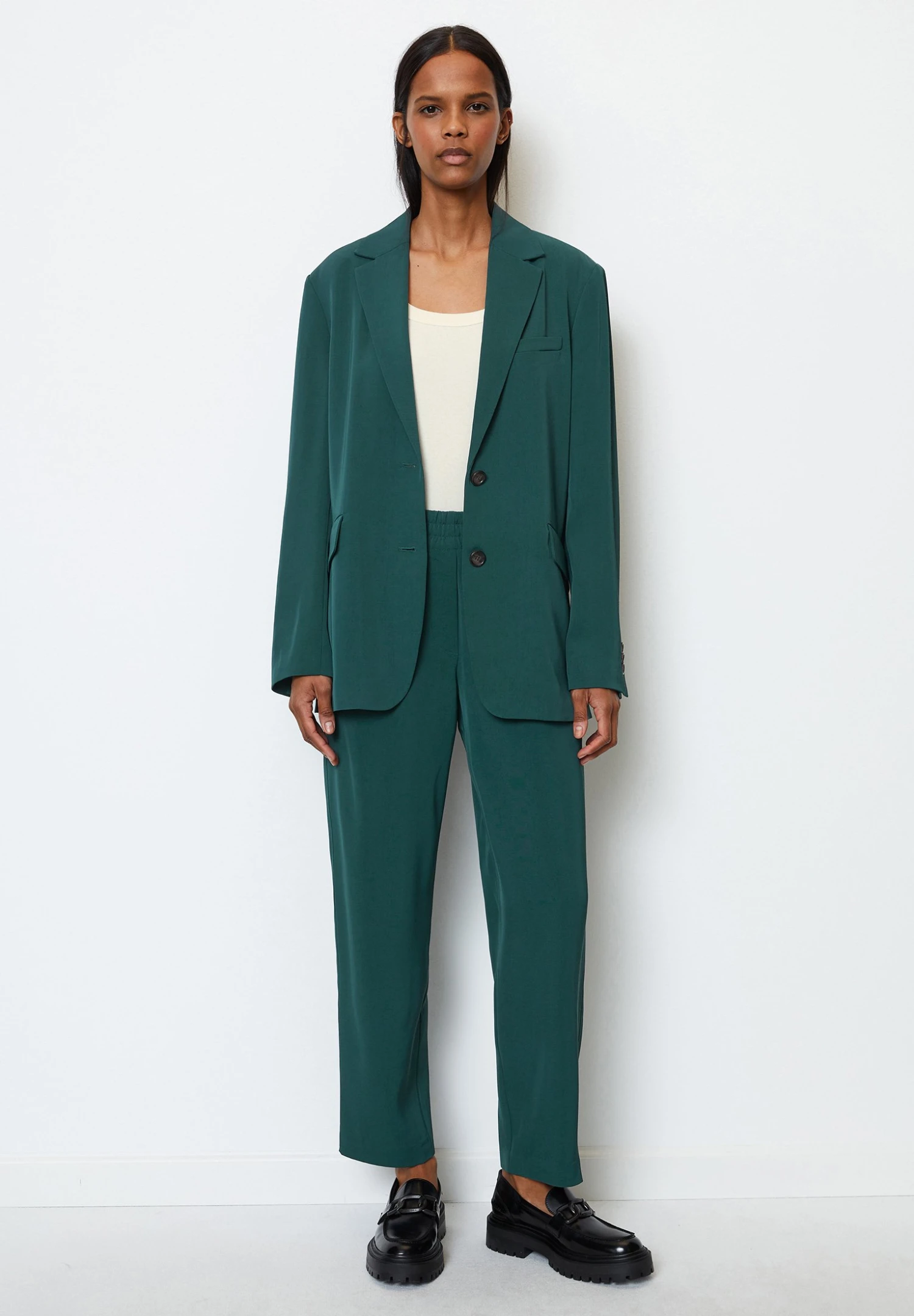 Marc O'Polo Aus Fliessendem - Manteau Court - Night Pine 4 Marc O'Polo Aus Fliessendem - Manteau Court - Night Pine – Image 2