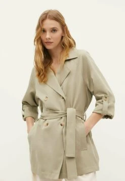 Stradivarius Short Flowing - Trench - Khaki