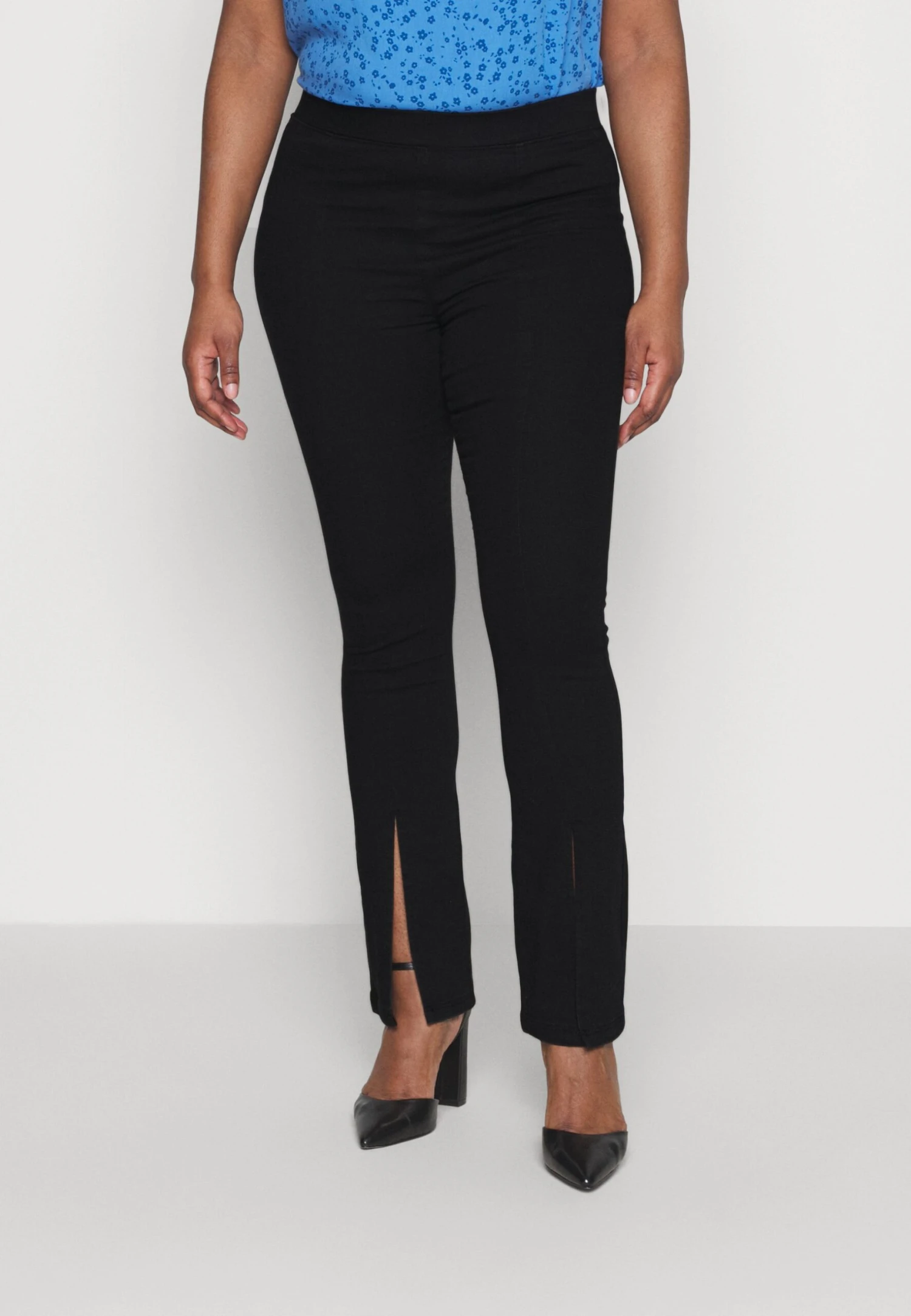 Oncpaige Front Slit - Jeans Skinny - Black 3 Oncpaige Front Slit - Jeans Skinny - Black
