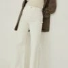NA-KD Mit Weitem Bein Und Vordertasche - Jean Flare - Offwhite