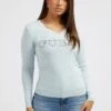 Guess Mit Strass-Frontlogo - Pullover - Himmelblau -Next Soldes eb623fb80c74495e90cdc3b13f9d43f9