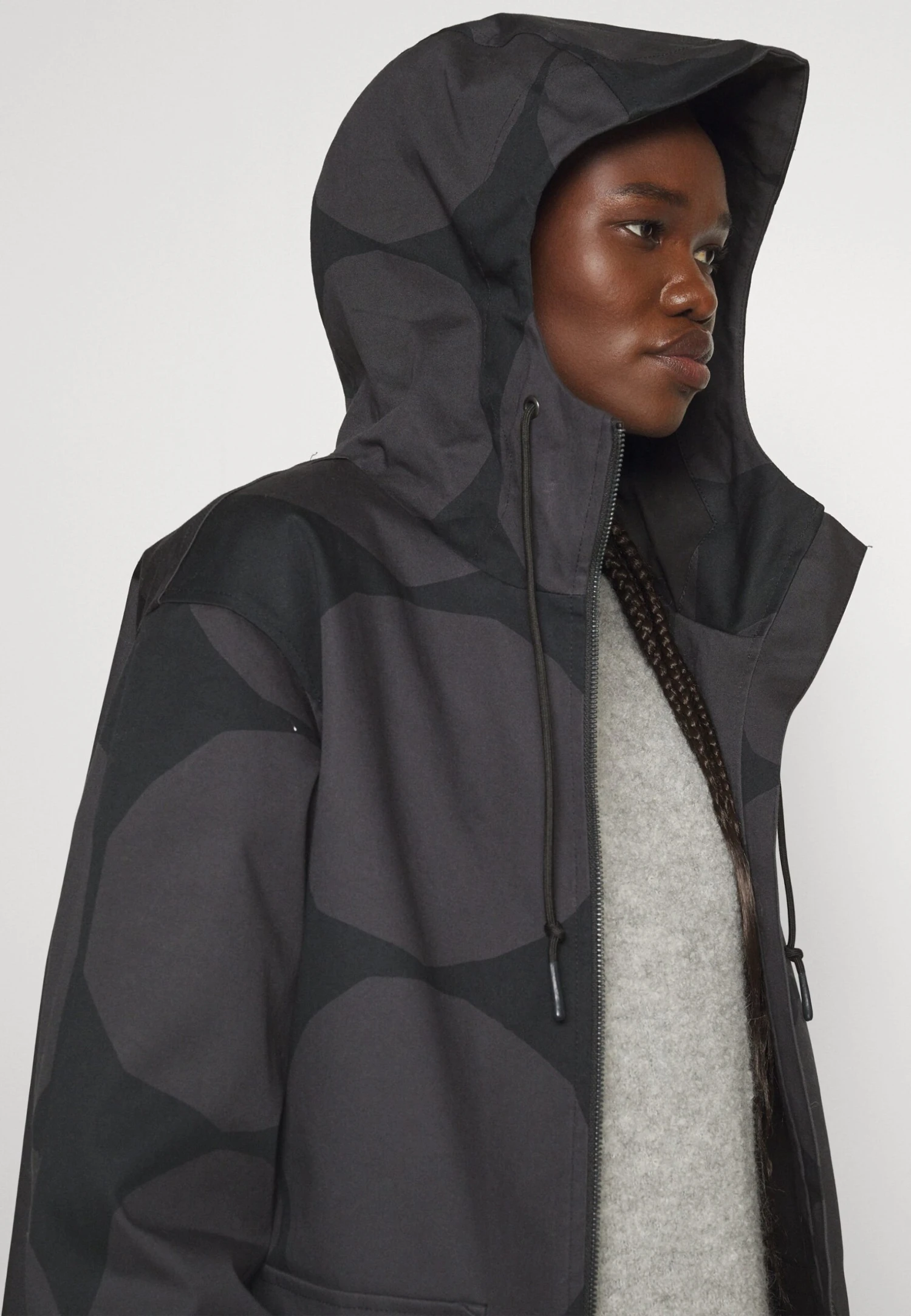 Marimekko Mangaani Kivet - Manteau Classique - Dark Grey, Black 7 Marimekko Mangaani Kivet - Manteau Classique - Dark Grey, Black – Image 5