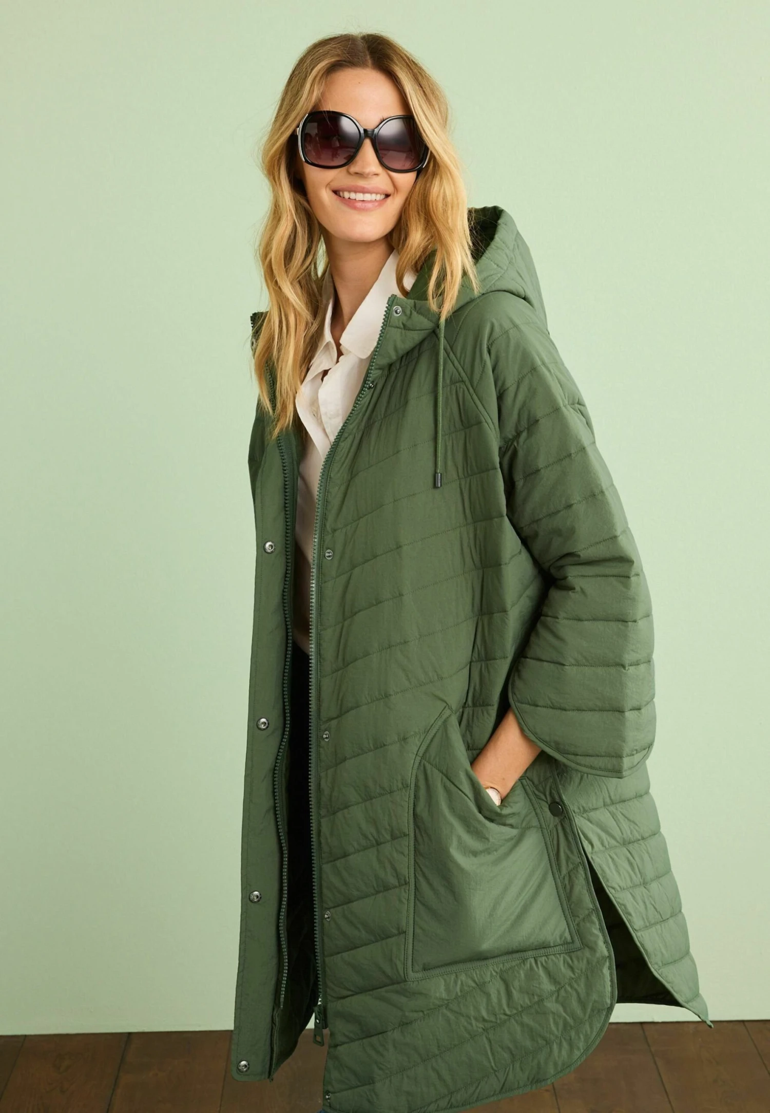 Next Shower Resistant Quilted Standard - Manteau D'Hiver - Khaki Green 5 Next Shower Resistant Quilted Standard - Manteau D'Hiver - Khaki Green – Image 3