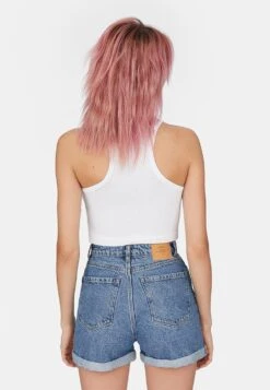 Stradivarius Mom-Fit - Short En Jean - Blue Denim 10 Stradivarius Mom-Fit - Short En Jean - Blue Denim -Next Soldes efe7df167c424dc7addb6e4470ea4de7