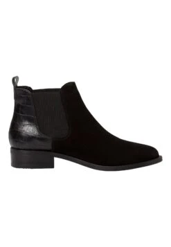 Tamaris Chelsea - Boots À Talons - Blk Sued Str -Next Soldes f012c89c8fea44d6b5a1e0fc378f6b7c