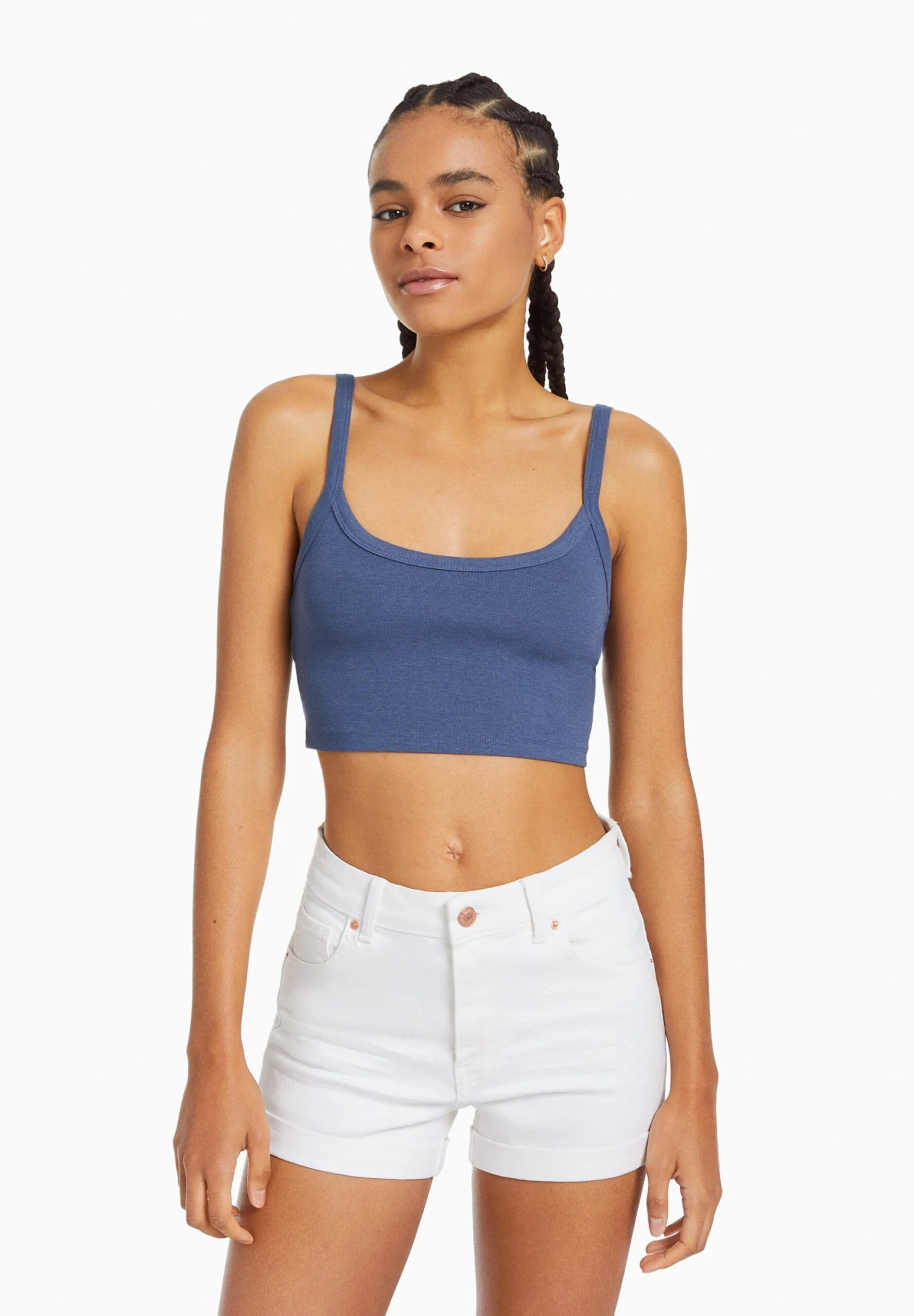 BERSHKA Roll-Up - Short En Jean - Off-White 7 BERSHKA Roll-Up - Short En Jean - Off-White – Image 5