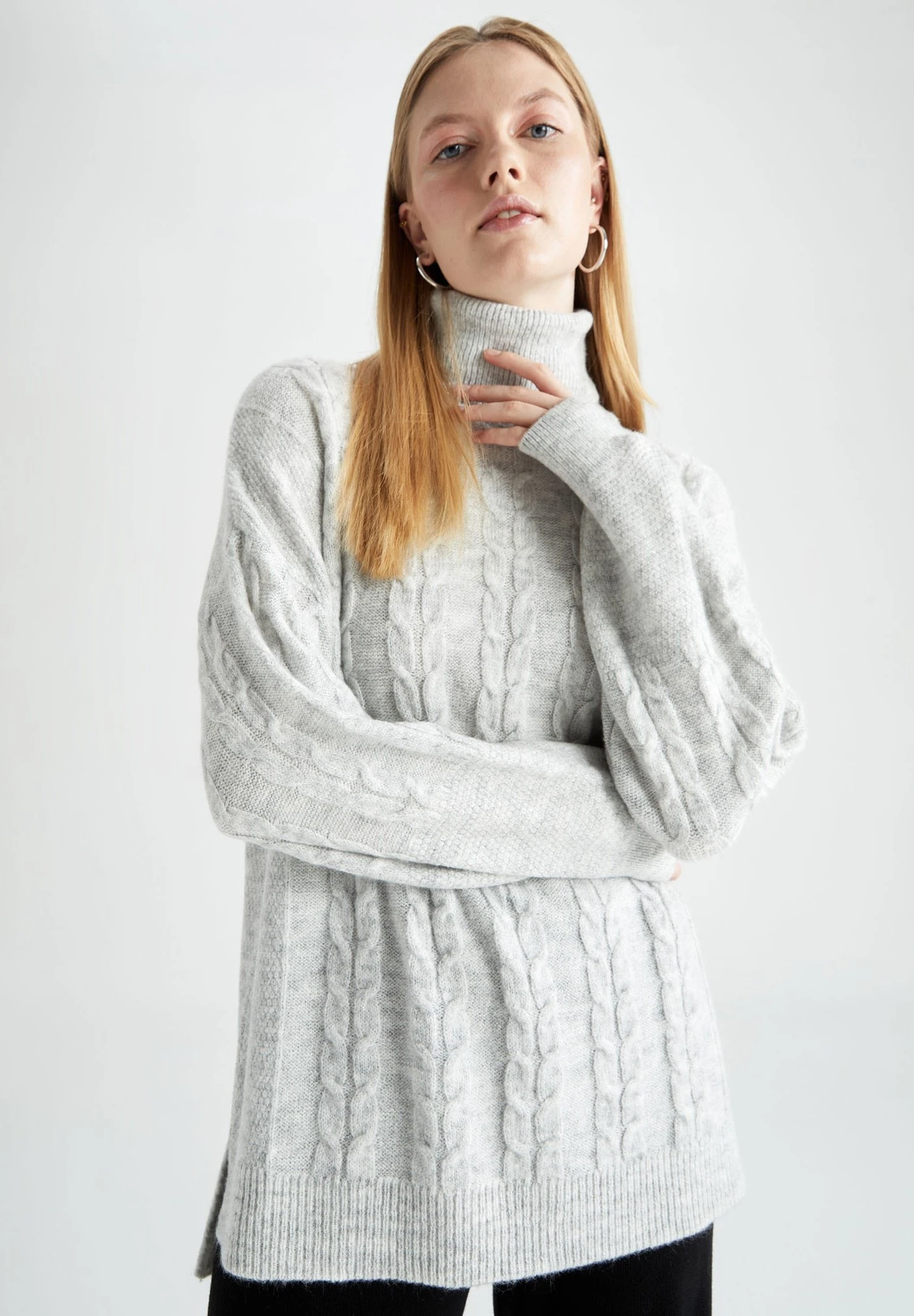 DeFacto Oversize Fit - Pullover - Grey 3 DeFacto Oversize Fit - Pullover - Grey