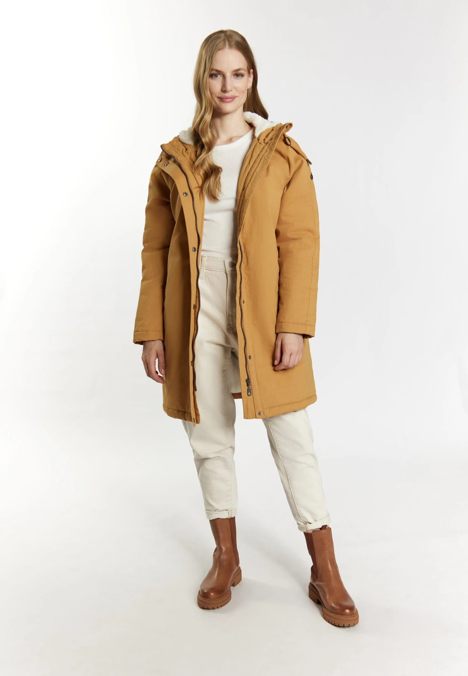 Dreimaster Wattierter Mit-Altipl - Manteau D'Hiver - Kamel 4 Dreimaster Wattierter Mit-Altipl - Manteau D'Hiver - Kamel – Image 2