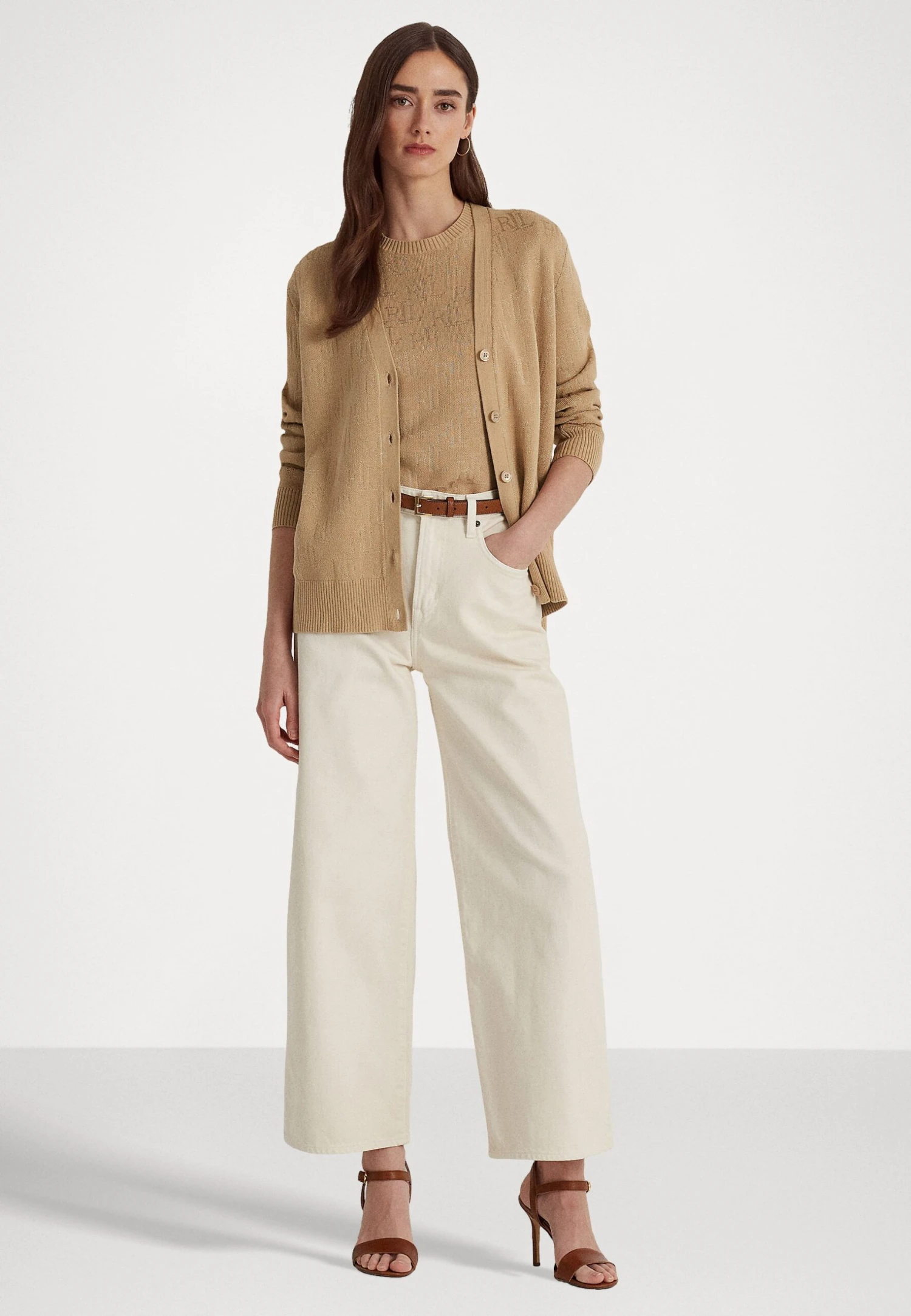 Lerlit Long Sleeve Cardigan - Gilet - Birch Tan 4 Lerlit Long Sleeve Cardigan - Gilet - Birch Tan – Image 2