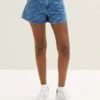 TOM TAILOR Denim Mit Logo Print - Short En Jean - Denim Laser Print