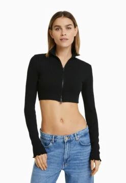 BERSHKA Gilet - Grey