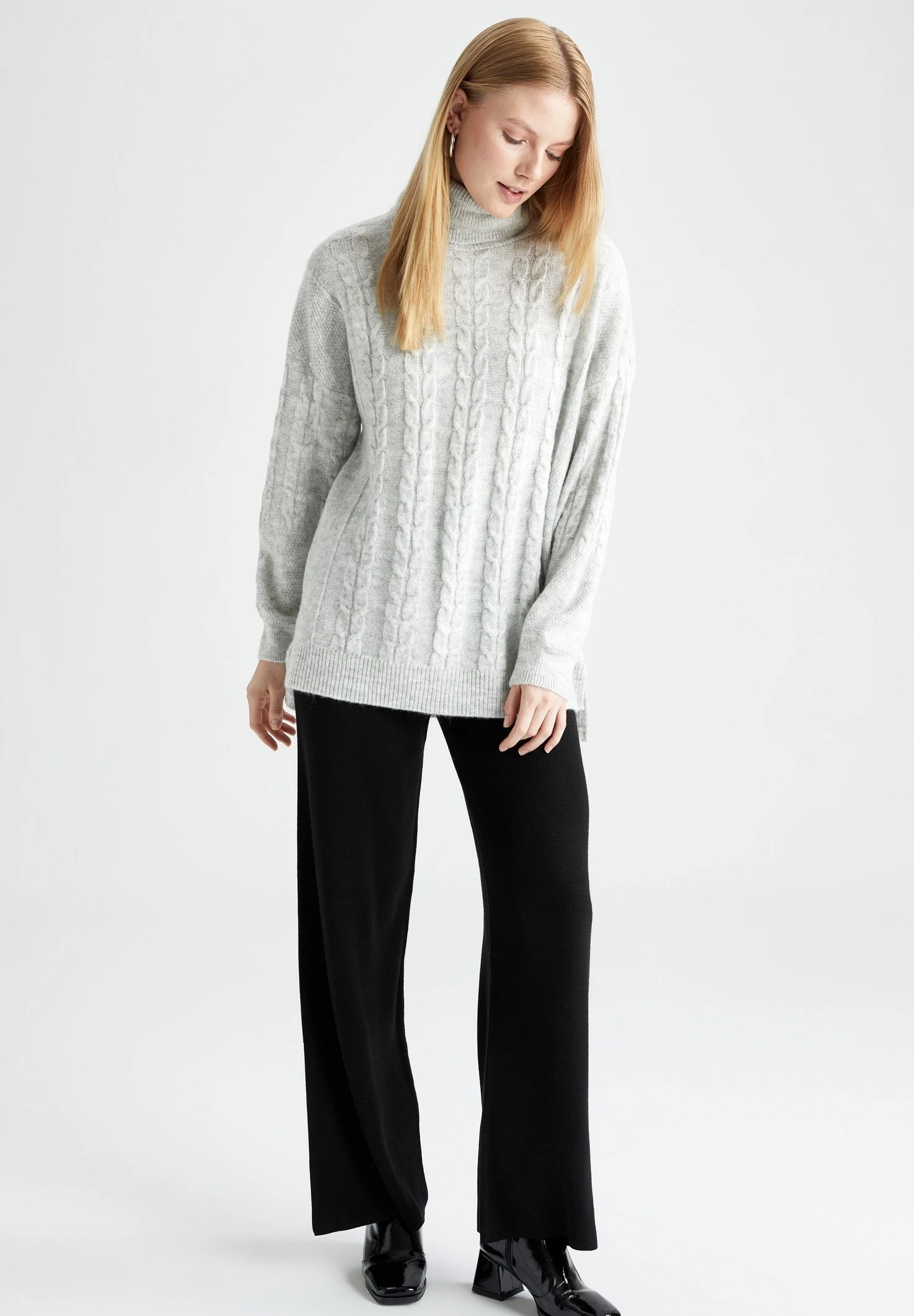 DeFacto Oversize Fit - Pullover - Grey 4 DeFacto Oversize Fit - Pullover - Grey – Image 2