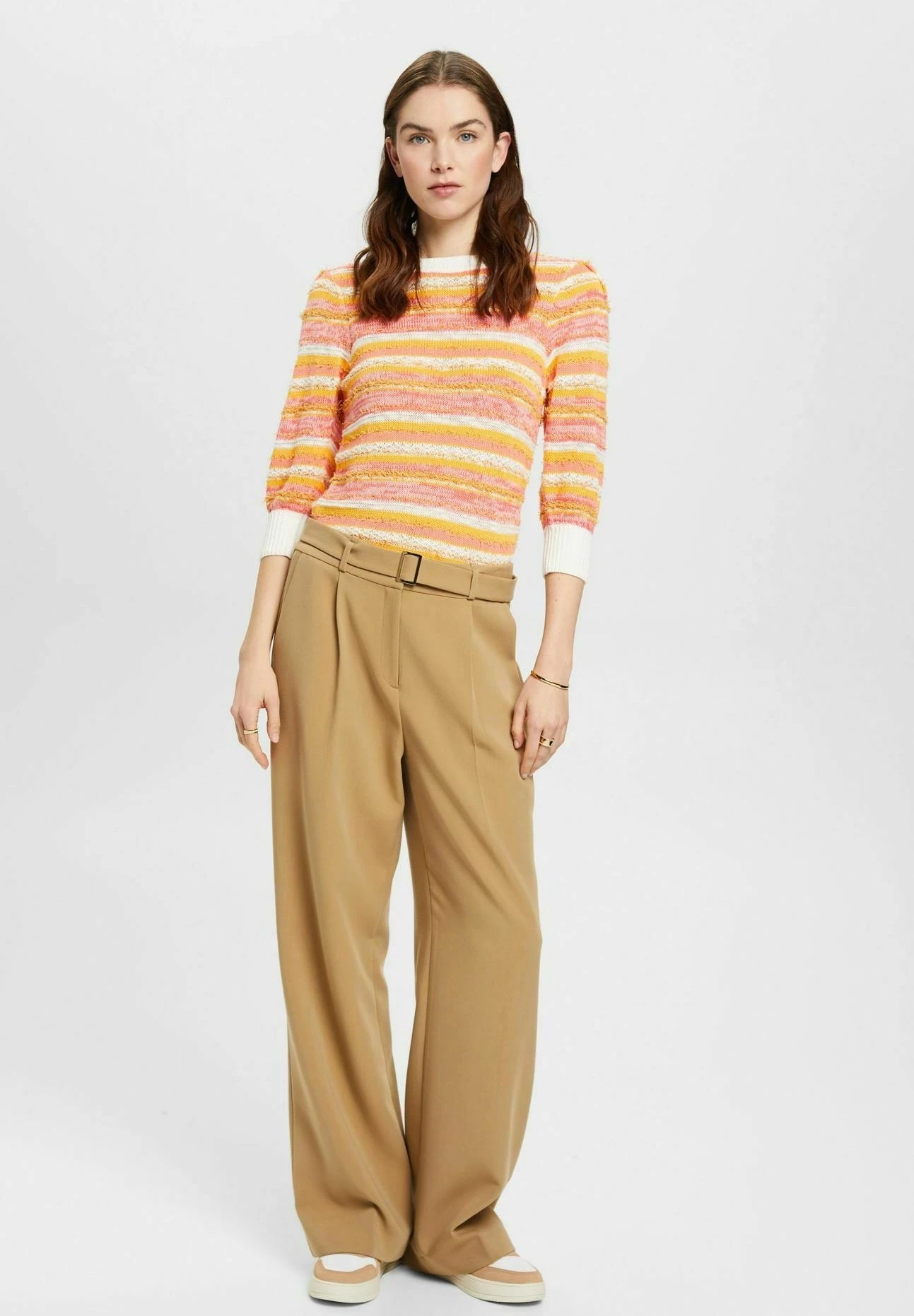 ESPRIT Materialmix - Pullover - Orange Red New 4 ESPRIT Materialmix - Pullover - Orange Red New – Image 2