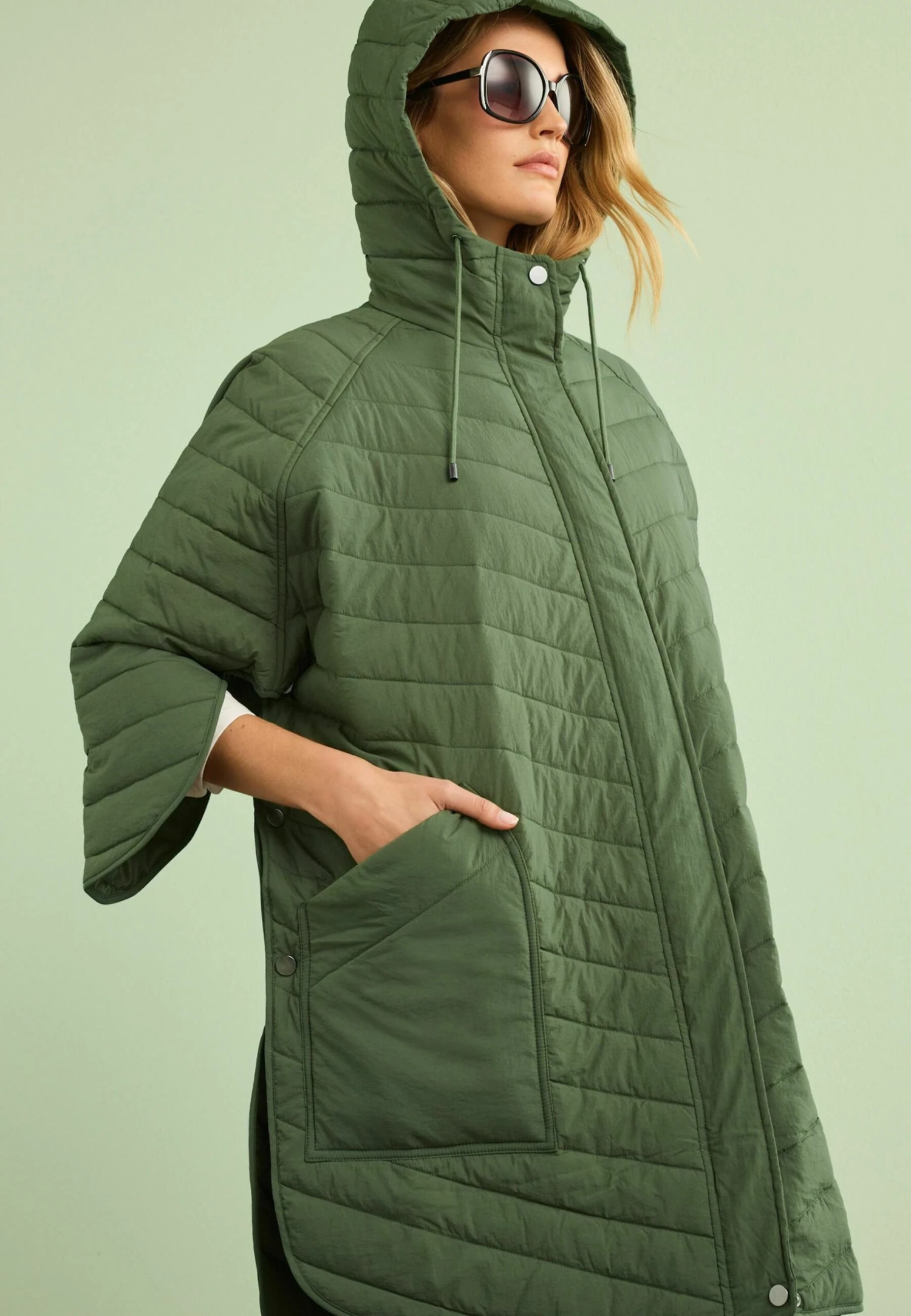 Next Shower Resistant Quilted Standard - Manteau D'Hiver - Khaki Green 7 Next Shower Resistant Quilted Standard - Manteau D'Hiver - Khaki Green – Image 5