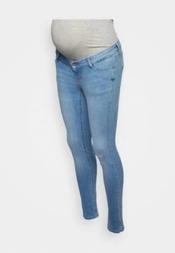 ONLY MATERNITY Olmblush Mid Longer Slit - Jeans Skinny - Medium Blue Denim -Next Soldes ff65c00f4d7540b0b388afa678937377