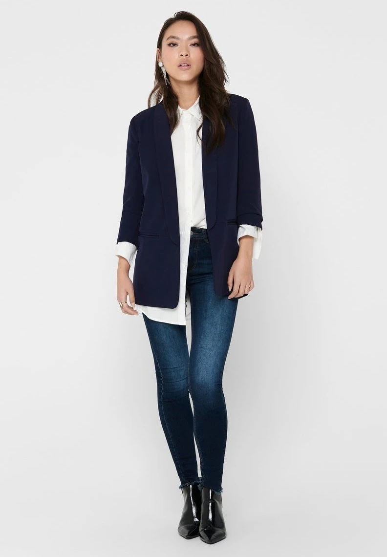 ONLY Onlelly 3/4 Life Blazer - Manteau Court - Evening Blue 4 ONLY Onlelly 3/4 Life Blazer - Manteau Court - Evening Blue – Image 2